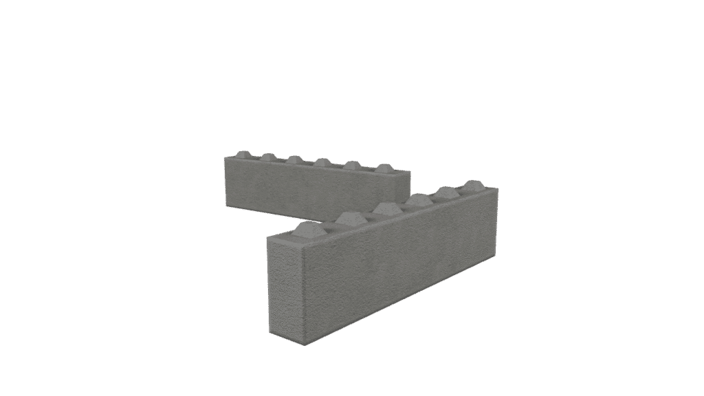 Bloque inteligente autoapilable con diseño machihembrado para ensamblarse sin la necesidad de mortero.